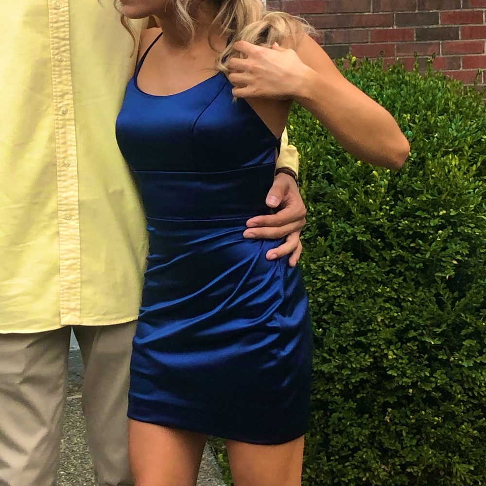 Navy Blue Silk Dress💙